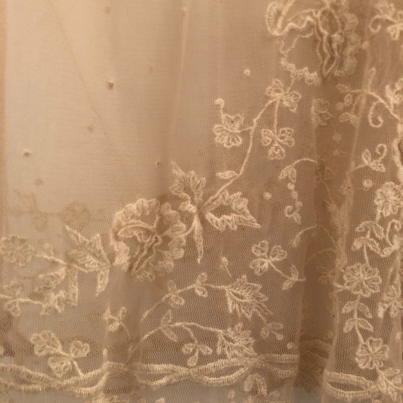 Anthropologie Lace Embroidered Top in Cream - Picture 7 of 7